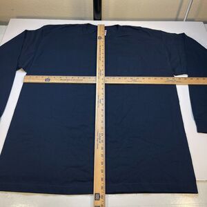 NEW Bayside Union USA Made Long Sleeve Pocket Work Shirt Sz Mens XXL Navy Blue